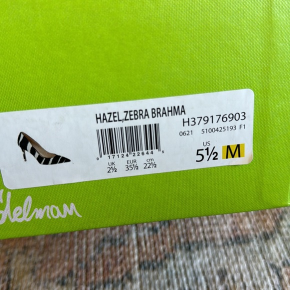 🆕 Sam Edelman Hazel Pointed Toe Pump Zebra Brahma - Picture 13 of 13